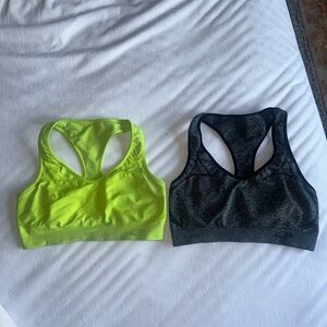 Champion Sports Bras Yellow and Black Medium Support